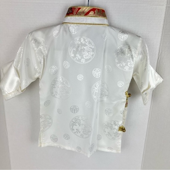 🩷 Kids, Tibetan traditional top, Losar - white/red. - Picture 2 of 11